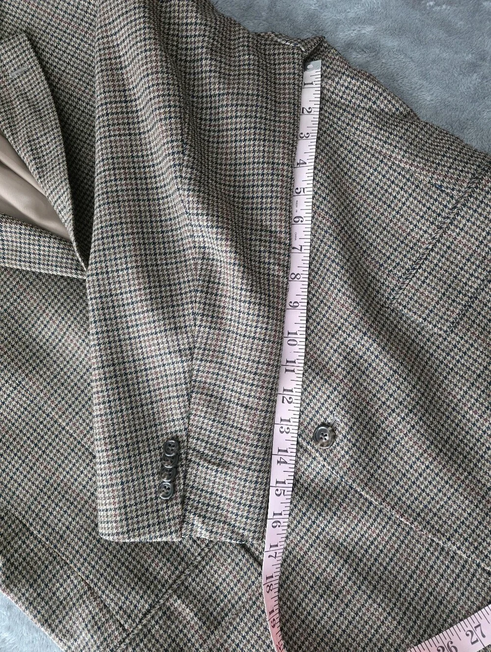 Hart Schaffner Marx Gun Club Check Houndstooth Wool Sport Coat Blazer 44R